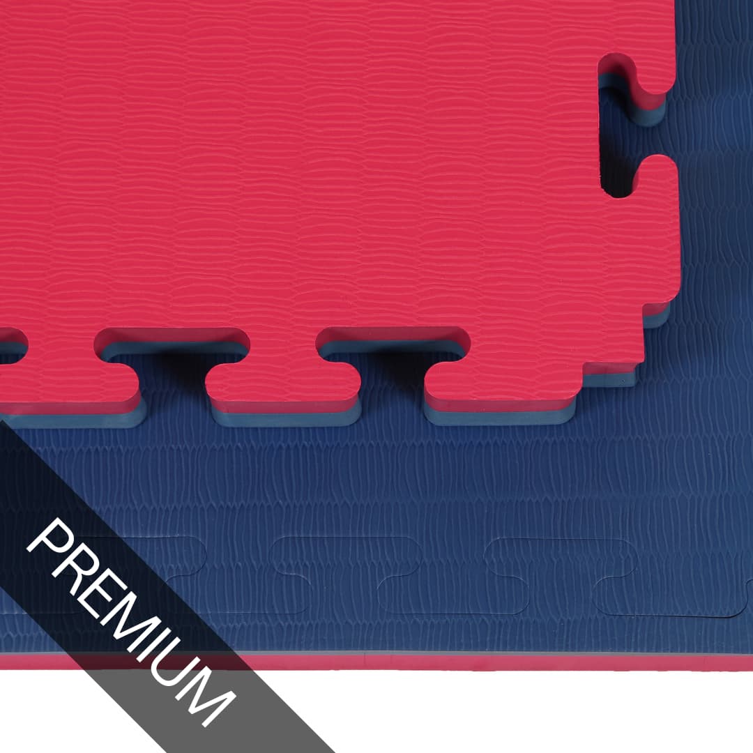 Promat 40mm Blue/Red Jigsaw Mats - Tatami Finish